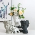 Châu Âu mặt retro bình chân dung tượng nữ thần Hy Lạp hoa chèn xi măng thịt hoa thạch cao trang trí nghệ thuật - Vase / Bồn hoa & Kệ Vase / Bồn hoa & Kệ