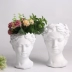 Châu Âu mặt retro bình chân dung tượng nữ thần Hy Lạp hoa chèn xi măng thịt hoa thạch cao trang trí nghệ thuật - Vase / Bồn hoa & Kệ Vase / Bồn hoa & Kệ