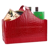 Праздничный подарок кожа рождественская корзина для хранения красного вина