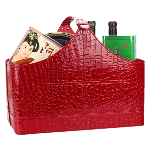 Праздничный подарок кожа рождественская корзина для хранения красного вина