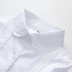 Stade trẻ em áo sơ mi trắng nữ tay áo dài cotton chạm đáy áo sơ mi trắng đồng phục trường tiểu học - Đồng phục trường học / tùy chỉnh thực hiện