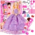Ngoan ngoãn búp bê Barbie với âm nhạc Gift Set minh công chúa váy biệt thự sinh nhật cô gái đồ chơi Đồ chơi búp bê
