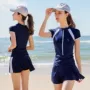 Long 2019 Fashion Lady Áo tắm Kiểu váy Kỳ nghỉ Bơi nữ Beach Slim Hàn Quốc Bao phủ XL - Bộ đồ bơi hai mảnh 	mẫu áo tắm 2 mảnh	