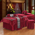 Hàn quốc dày pha lê nhung màu rắn vẻ đẹp ấm áp giường bìa bốn bộ của thẩm mỹ viện chuyên dụng SPA giường massage tùy chỉnh Trang bị tấm
