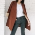 Phù hợp với áo khoác nữ phiên bản Hàn Quốc 2018 mới Morandi màu sắc sang trọng đầu thu dài đoạn dài tay áo bảy điểm khí chất