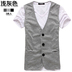 Doanh số bán hàng hàng tháng của hàng ngàn người đàn ông dệt kim của nam giới siêu phổ biến của nam giới thường phiên bản Hàn Quốc của vest 1809-X05-P18 Dệt kim Vest