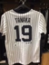 Đài Loan mua SF tóc thẳng MLB Yankees sọc lưng nam cổ tròn áo thun ngắn tay - Áo phông thể thao áo ba lỗ gymshark Áo phông thể thao