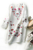 Belle Vườn 15664 Little White Dress Hoa & Bird Thêu Cắt tay áo ramie dress Thêu váy váy đầm