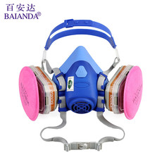Респираторы, Защитные маски 百安达硅胶防毒面具防工业粉尘喷漆化工油烟灰尘毒气防护p100