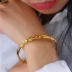 Vòng tay Shajin nữ 24K thời gian dài không phai màu Việt Nam mạ vàng 999 cá tính đơn giản cứng rắn mô phỏng vòng tay vàng vòng tay Vòng đeo tay Cuff