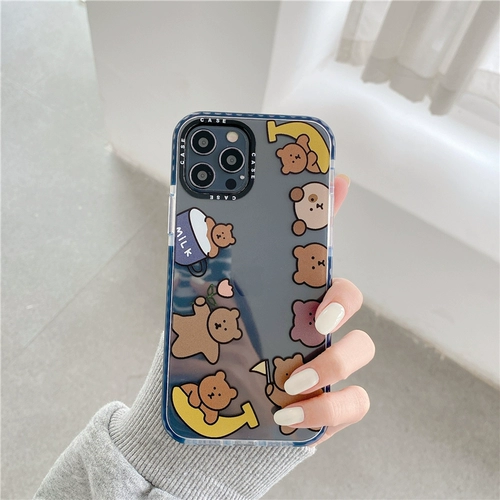 Apple, прозрачный iPhone15 Pro, iPhone 14, защитный чехол, с медвежатами, для влюбленных, защита при падении