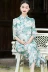 Váy sườn xám cải tiến Phong cách Trung Quốc cotton và lanh của phụ nữ phong cách dân tộc váy dài văn học mùa hè Váy gai cao cấp phong cách Trung Quốc - Váy dài