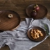 Đen Walnut Đĩa Nhật Bản Sáng Tạo Tấm Đồ Ăn Nhẹ Trái Cây Bữa Ăn Nhẹ Trái Cây Tấm Gỗ Rắn Khay Tấm