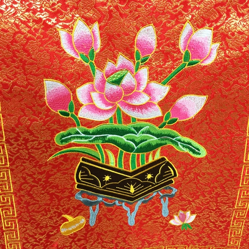 Буддийское оборудование Фухуэй, принадлежности для медитации, буддийский зал, ниша, стол, вышивка, окантовка стола, поднос для посвящения, курильница, пороховница, красное посвящение, настоящие благовония