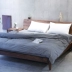 Cao cấp hiện đại nhỏ gọn mới ban đầu óc chó đen giường gỗ rắn đúp vận chuyển giường nhỏ gọn - Giường Giường