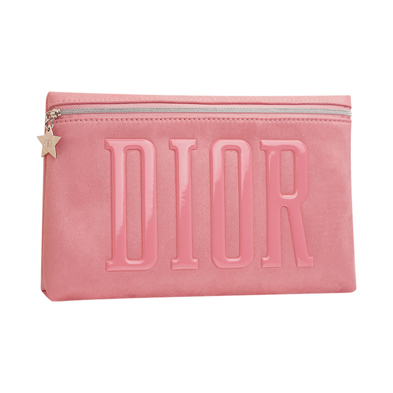 Dior Dior Counter Gift Pink Cosmetic Bag Velvet Leather Clutch Envelope Bag Coin Purse Storage Bag