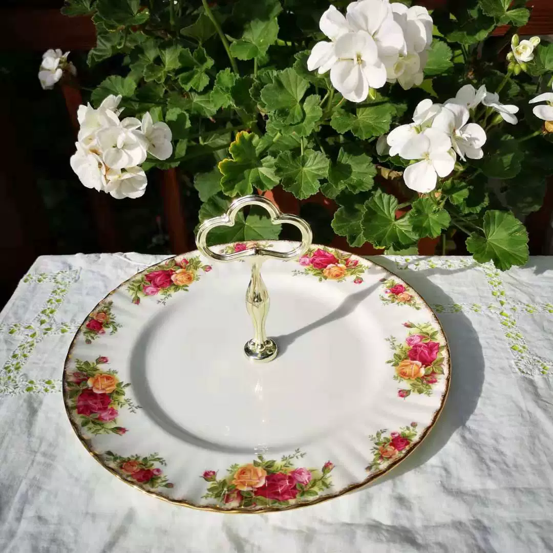 Западная фарфоровая коллекция Royal Albert Old Town Rose Торт-диск серия