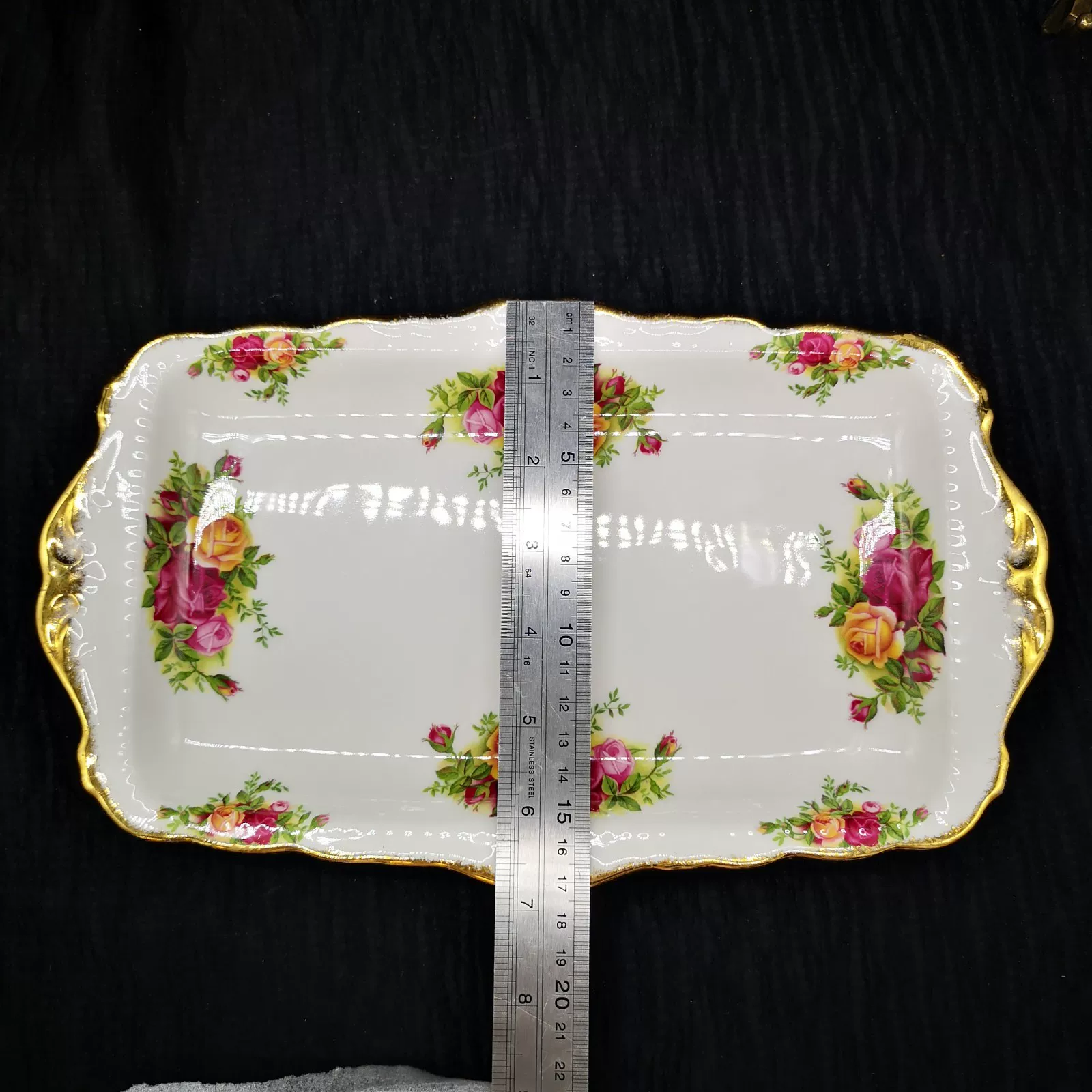 Западная фарфоровая коллекция Royal Albert Old Town Rose Торт-диск серия