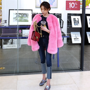 2017 mới chống mùa thu và mùa đông tên lớn nữ tính khí giả lông thú áo dài vòng cổ dày fur coat