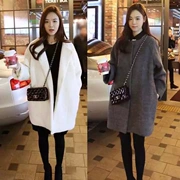 2018 mùa thu mới của Hàn Quốc phiên bản của phụ nữ lỏng lẻo của dày áo len nữ Slim kích thước lớn dài áo len