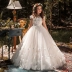 Đầm hoa trắng công chúa váy công chúa chủ nhà trang phục sinh nhật sợi piano váy nữ mô hình sàn catwalk
