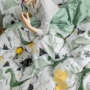 Bông gia đình chải bông phim hoạt hình bốn giường ký túc xá cho trẻ em ba mảnh giường vải quilt - Bộ đồ giường bốn mảnh chăn ga cao cấp