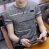 2018 người đàn ông mới của băng lụa ngắn tay T-Shirt nam vòng cổ phần mỏng thanh niên mùa hè Hàn Quốc Slim nửa tay áo sơ mi Áo thun nam tay ngắn Áo phông ngắn