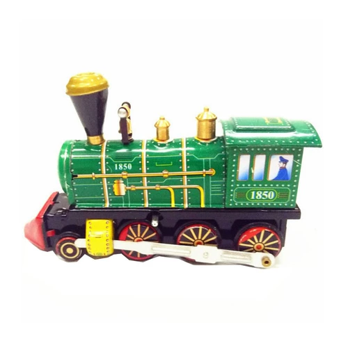 Заводная игрушка, заводной реквизит, старомодный поезд, ностальгия, подарок на день рождения