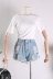 G 02 rửa trắng lỗ tua jeans mùa hè thời trang hoang dã xu hướng của phụ nữ quần short Q thời trang nữ cao cấp Quần jean