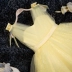 Hàn quốc phiên bản của trẻ em mới của buổi tối ăn mặc Tutu đàn piano trang phục hoa cô gái váy cưới công chúa váy cô gái vàng