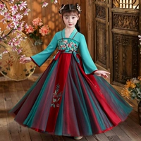 Ханьфу, платье, детская юбка, осенний наряд маленькой принцессы, ципао, осеннее, китайский стиль