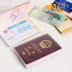 PVC du lịch không thấm nước hộ chiếu giữ gói tài liệu hộ chiếu gói hộ chiếu trong suốt chủ Hàn Quốc đa chức năng hộ chiếu bảo vệ bìa