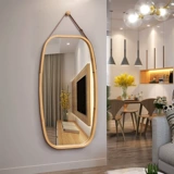 Скандинавское зеркало для ванной комнаты, настенное круглое украшение