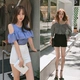 Quần short trắng 2017 phiên bản Hàn Quốc mới aa quần short cạp cao Slim slim túi đeo hông bó sát nóng bỏng quần nữ mùa hè cotton - Quần short