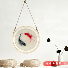 Вышивка Гуандун 年年有余 鱼 粤绣精品中国风礼品广东广州特产装饰画 纯手工刺绣