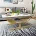Bắc Âu tối giản hiện đại đá cẩm thạch thiết kế bàn cà phê ánh sáng góc vuông sang trọng một số kết hợp căn hộ nhỏ phòng khách đồ nội thất Đồ nội thất thiết kế