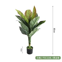 Моделирование маленькая красная боковая красота банановое горшечное растение