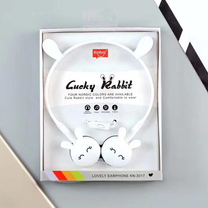 Cute Rabbit White & HeadwearKorean version lovely Cartoon cute Rabbit rabbit Totoro motion Hanging ear type Headwear music girl student personality originality headset