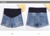 Phụ nữ mang thai jeans mùa hè phần mỏng mặc giản dị lỏng kích thước lớn dạ dày lift quần phụ nữ mang thai quần mùa hè quần short 200 kg