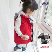 Mùa thu và mùa đông trẻ em Hàn Quốc mới dày áo vest bé trai và bé gái xuống áo bông trong áo vest trẻ em