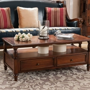 rắn đồ gỗ phòng khách bàn cà phê bàn ​​trà Mỹ hiện đại nhỏ gọn căn hộ nhỏ phong cách châu Âu retro bàn cà phê bằng gỗ và nhỏ - Bàn trà