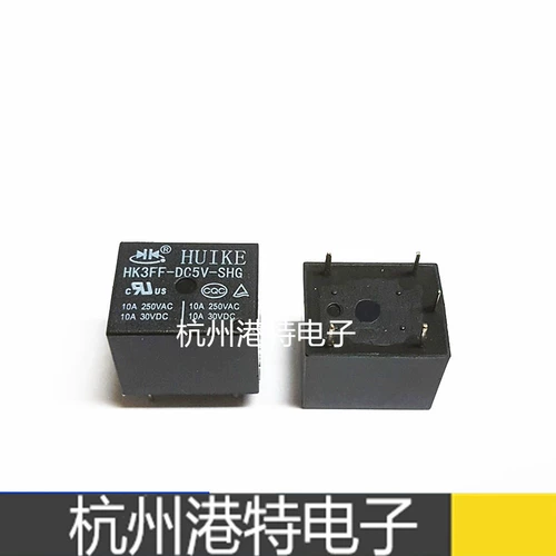 Оригинальный Huike Huike Relay HK3FF-DC5V-SHG DC12V DC24V 10A5 PIN 1 OPEN 1 Закрыто