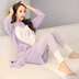 Mùa xuân và mùa thu nữ 2018 mới bộ đồ ngủ dài tay cotton phiên bản Hàn Quốc của máy lạnh phần gợi cảm ngọt ngào có thể mặc bên ngoài bộ đồ thủy triều bộ thể thao nam đẹp Bên ngoài ăn mặc