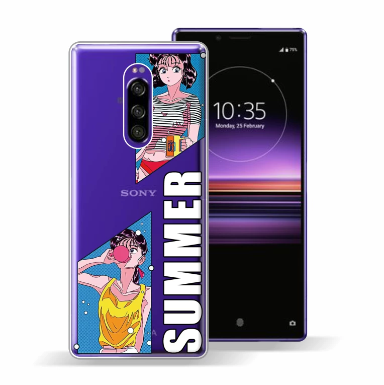 Подходит для Sony Xperia1ii Mark Rabbit Mark2 чехол на телефон, индивидуальная летняя ретро-девочка X5,10II