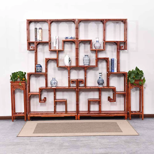 Антикварная бамбуковая мебель из натурального дерева, антикварный стенд
