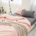 Nhật bản- phong cách màu rắn rửa bông bông bốn mảnh mùa xuân và mùa thu quilt cover tờ giường, cũng nhỏ nhà bông đơn giản giường bộ chăn ga Bộ đồ giường bốn mảnh