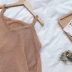 Sling quây dài- tay áo len phụ nữ 2018 đầu mùa thu mới Hàn Quốc phiên bản của v- cổ lỏng hoang dã màu áo thun áo sơ mi áo len Áo / áo thun