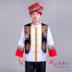 New thiểu số trang phục nam dành cho người lớn Zhuang trang phục múa March ba-cunus lụa hiệu suất quần áo dài tay mùa xuân Trang phục dân tộc