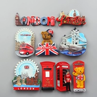 Трехмерный телефон, магнитный сувенир, магнит на холодильник, европейский стиль, Великобритания, с медвежатами