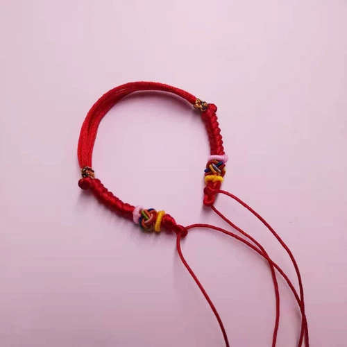 Детский аксессуар, браслет из красной нити, подвеска, DIY, 3D